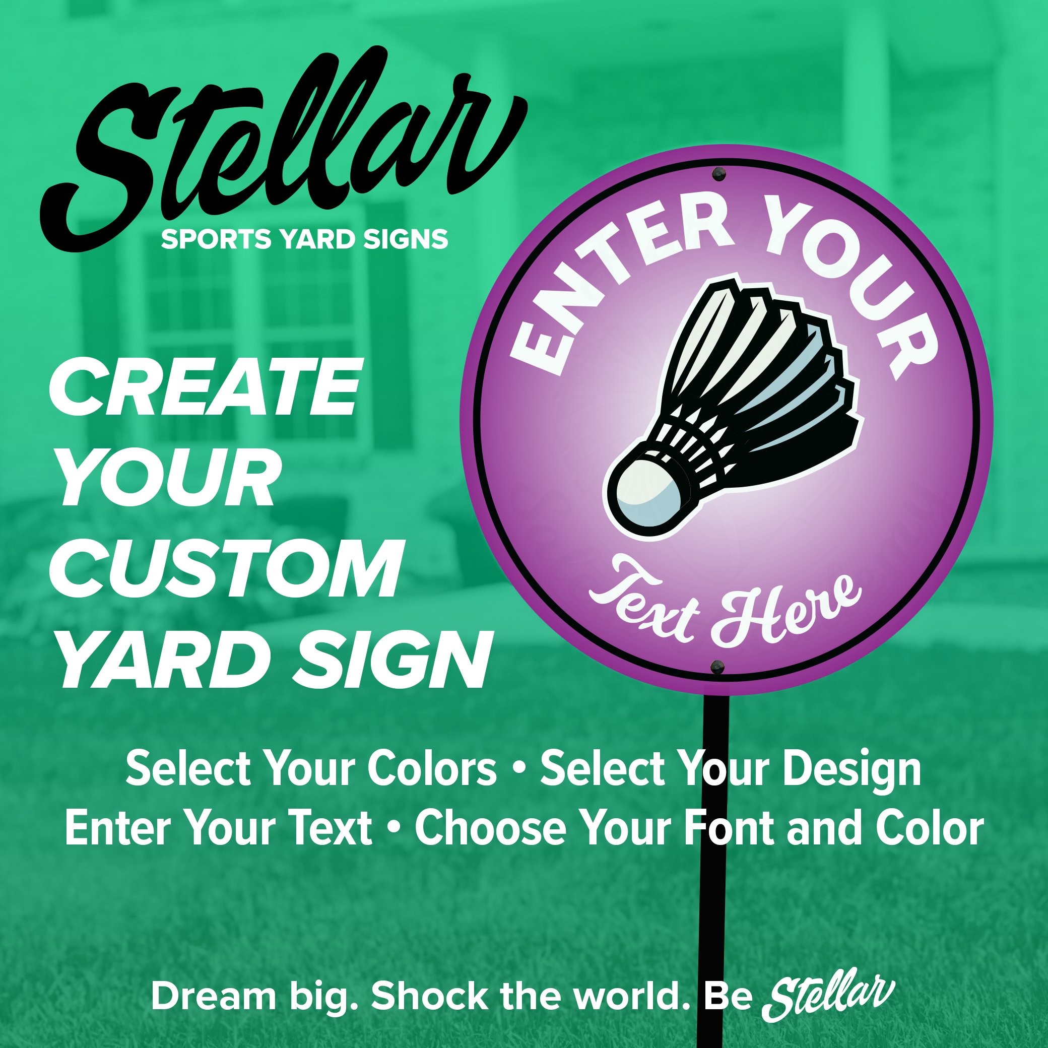 Sports Yard Sign - Badminton – Stellar Sports Yard Signs