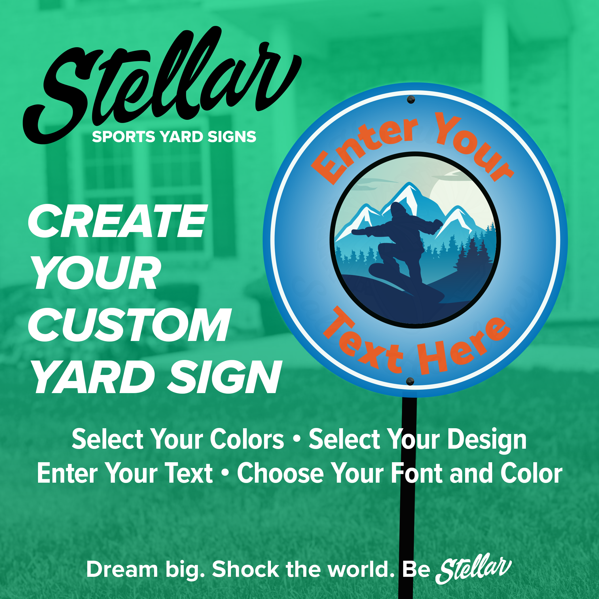 Sports Yard Sign - Snowboarding – Stellar Sports Yard Signs